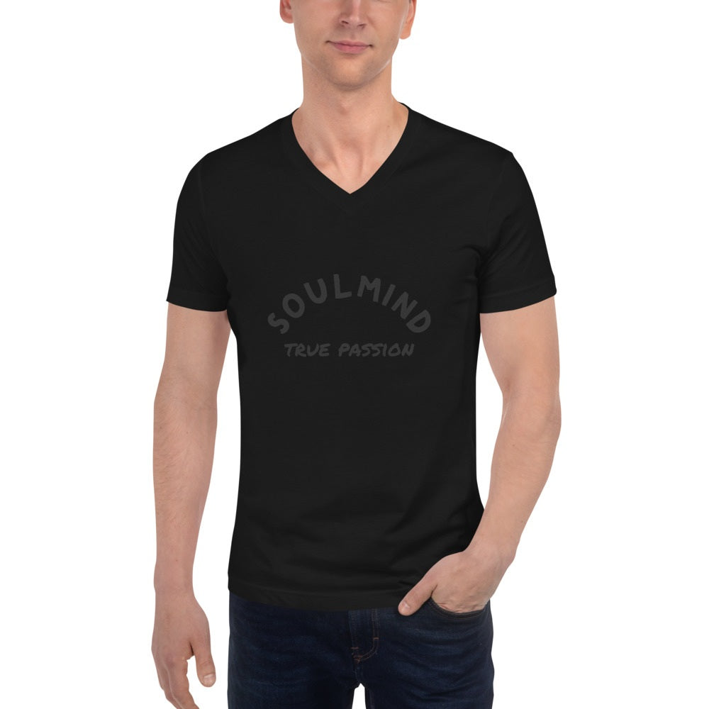 Unisex-T-Shirt mit V-Ausschnitt